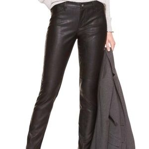 Banana Republic Black Sloan Faux Leather Pants sz4